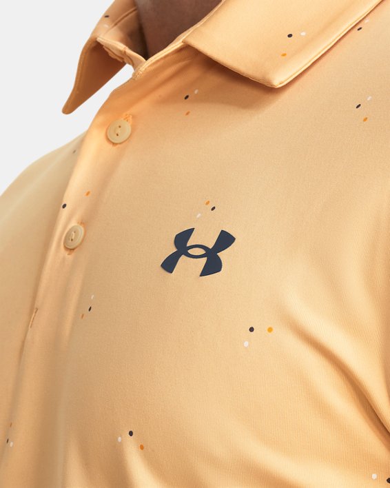Men's UA Playoff 3.0 Printed Polo in Yellow image number 3